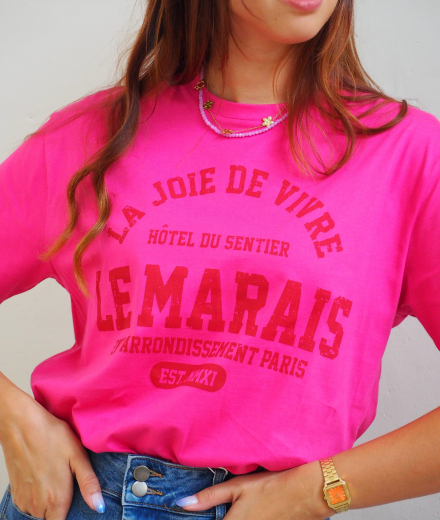 T-shirt LE MARAIS rose